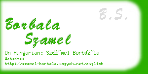 borbala szamel business card